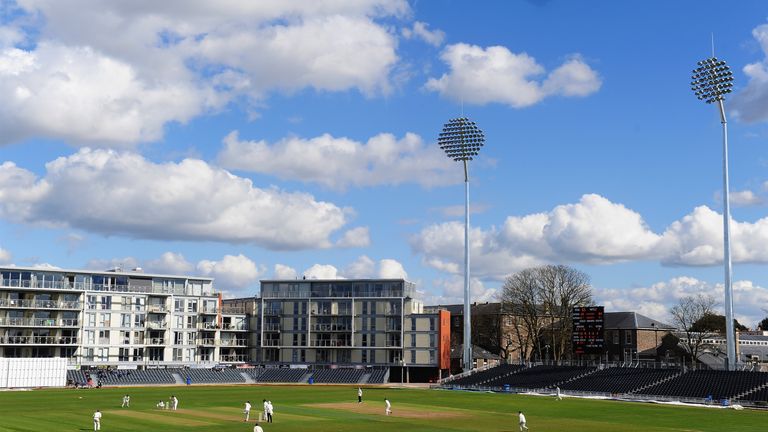 General view of play during the MCC Univesity Match between Gloucestershire and Durham MCCU at the County Ground