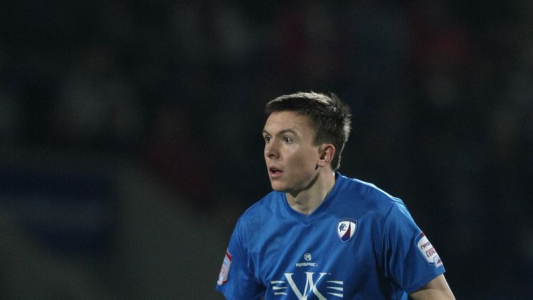 Gregor Robertson of Chesterfield in action during the League Two match against Northampton Town in March 2011