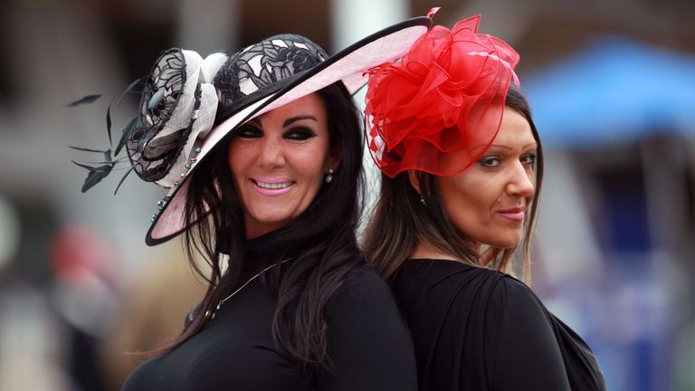 Female racegoers during Ladies Day of the Crabbie's Grand National