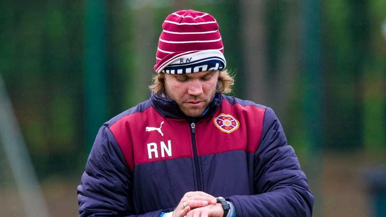Hearts head coach Robbie Neilson 'Ooh, is that the time?'