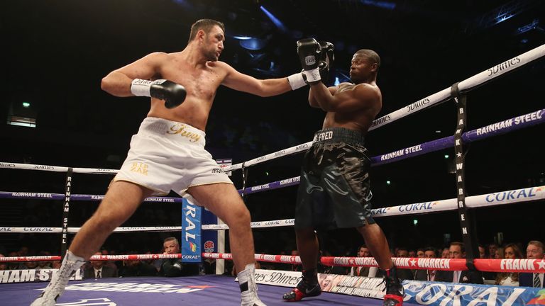 Hughie Fury (left) out-pointed Fred Kassi at the Copper Box