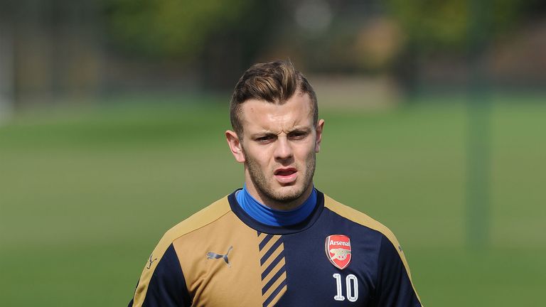 Jack Wilshere of Arsenal during the Arsenal Training Session