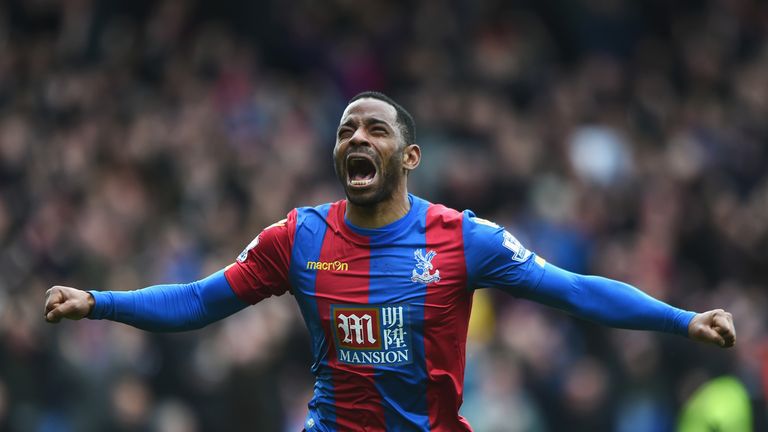 Puncheon celebrates after firing Palace into the lead