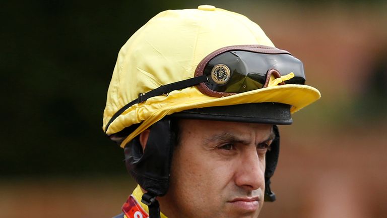 NEWMARKET, ENGLAND - APRIL 12: Darryll Holland poses at Newmarket racecourse on April 12, 2016 in Newmarket, England. (Photo by Alan Crowhurst/Getty Images