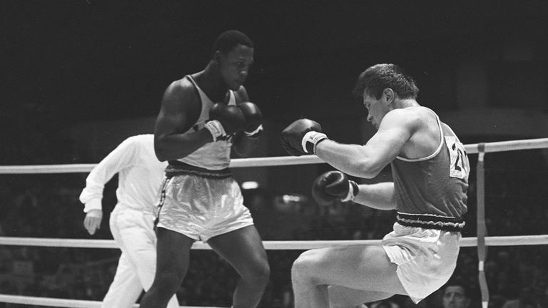 Joe Frazier and Russian Vadim Yemelyanov. 1964 Olympics