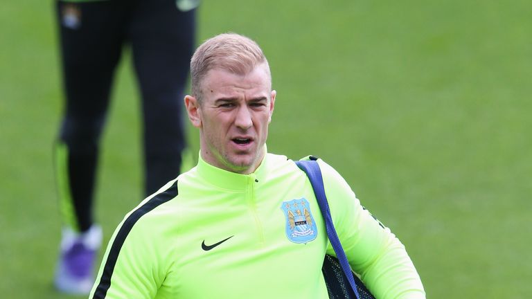 Joe Hart has trained with Manchester City 