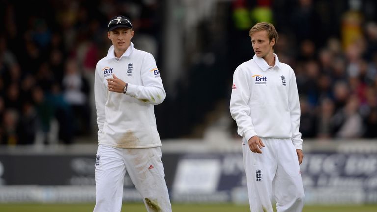 Billy Root (right) came on as 12th man alongside brother Joe (left) against New Zealand last year