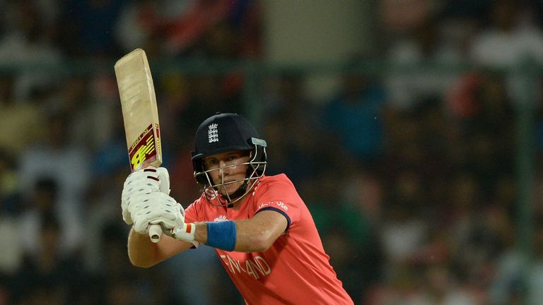 Joe Root of England bats during the ICC World Twenty20 India 2016 Group 1 match between England and Sri Lanka in Delhi.