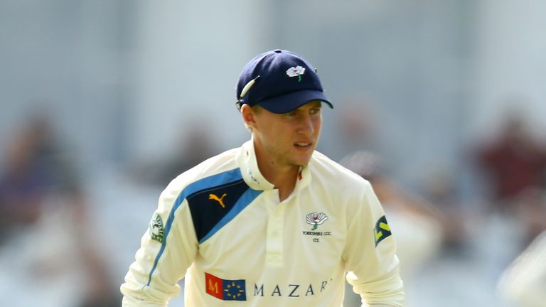NOTTINGHAM, ENGLAND - SEPTEMBER 11:  Joe Root of Yorkshire in action in the field during the third day of the LV County Championship match between Nottingh