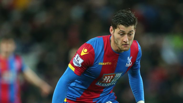 Joel Ward of Crystal Palace controls the ball during the Premier League match against Sunderland