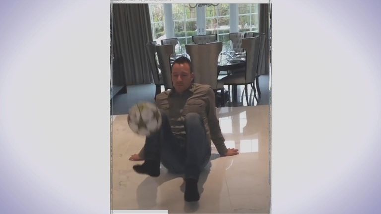 John Terry at home showing off his skills
