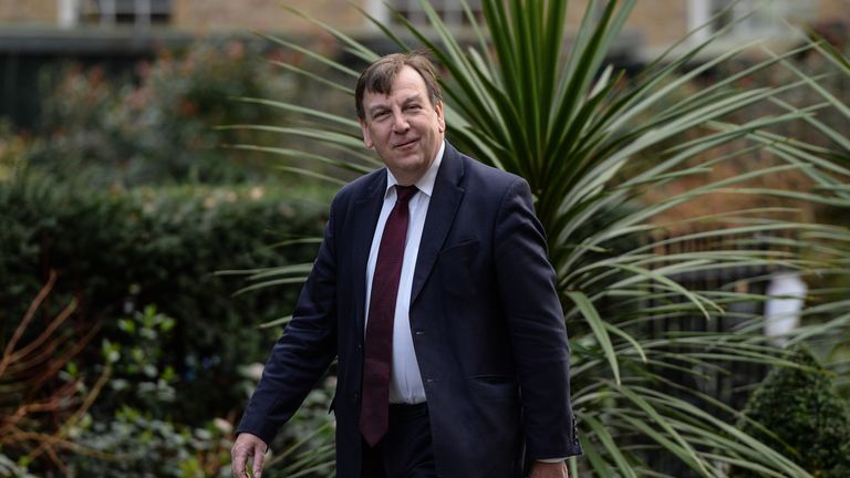 LONDON, ENGLAND - FEBRUARY 20:  Culture, Media and  Sport Secretary John Whittingdale arrives at Downing Street on February 20, 2016 in London, England. 