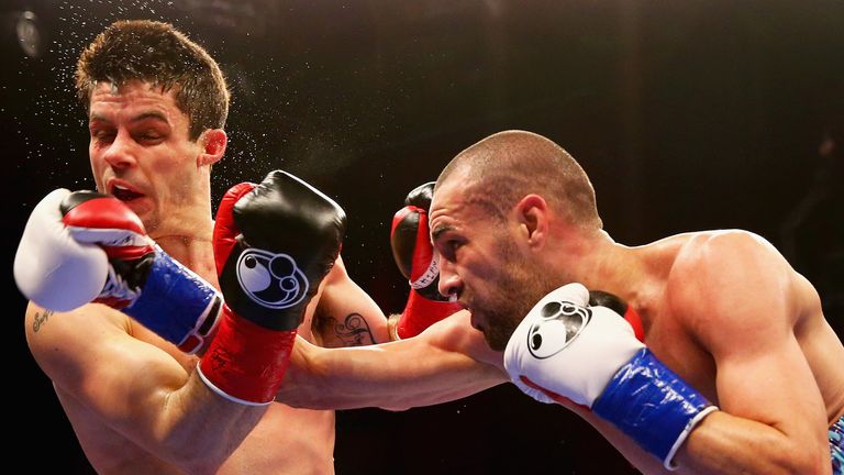 Jose Pedraza lands a right hand against Stephen Smith 