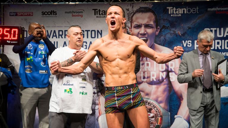 Josh Warrington weighs in for the clash with Amagasa