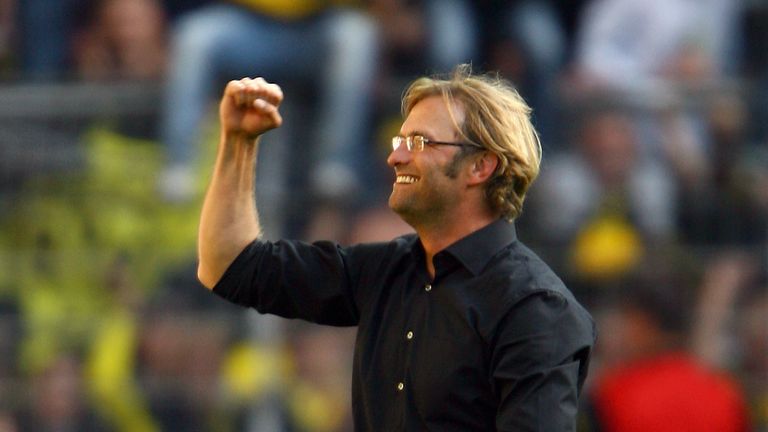 Jurgen Klopp during the 3-3 Bundesliga match between Borussia Dortmund and FC Schalke 04 at the Signal Iduna Park on September 13, 2008