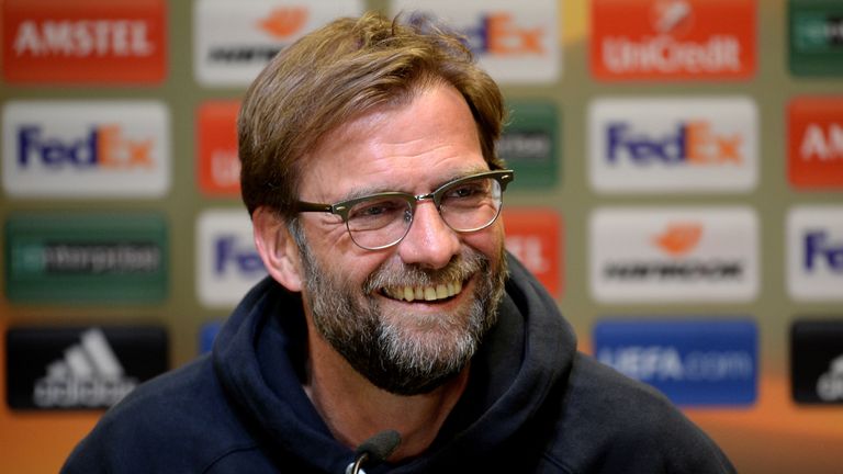 Klopp was in jovial mood at his pre-match press conference on Wednesday