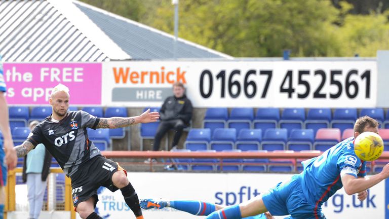 Kallum Higginbotham opens the scoring for Kilmarnock at Inverness