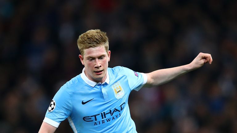 MANCHESTER, ENGLAND - APRIL 12:  Kevin De Bruyne of Manchester City in action during the UEFA Champions 
