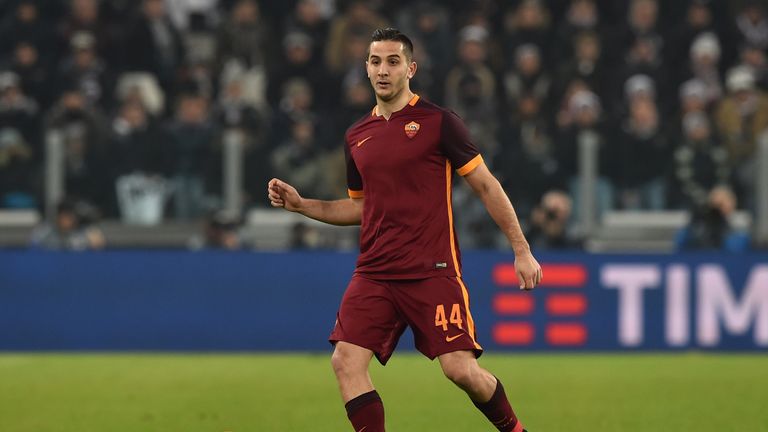 Konstantinos Manolas of Roma in action during the Serie A match against Juventus on January 24 2016