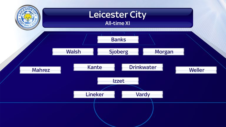 Leicester's all-time XI, featuring five players from the current crop