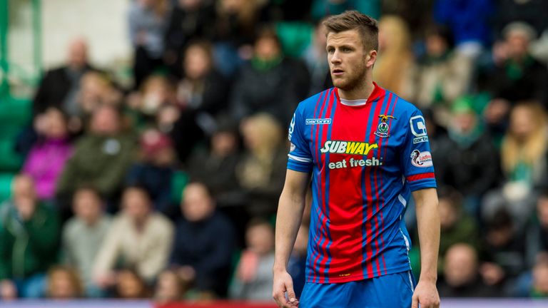Liam Polworth in the Scottish Cup quarter-final 1-1 draw between Hibernian and Inverness CT at the Easter Road Stadium, Edinburgh, on March 6, 2016.