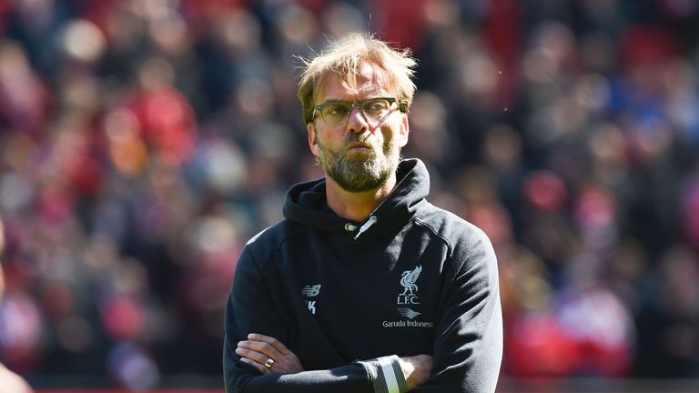 Liverpool's German manager Jurgen Klopp arrives for the English Premier League football match between Liverpool and Newcastle 