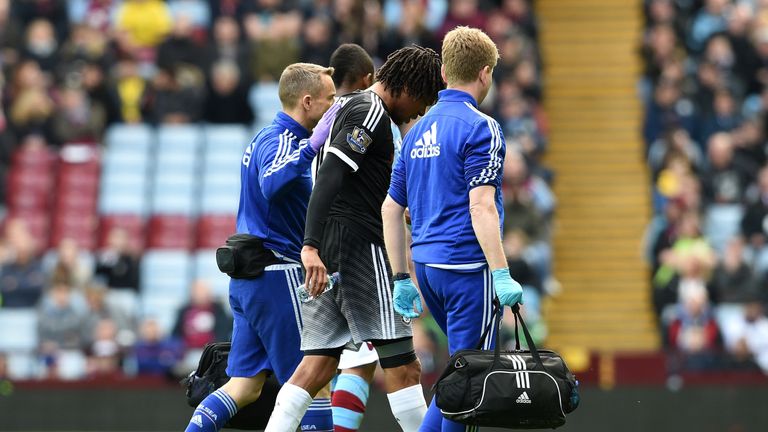 Loic Remy walks off the pitch at Aston Villa