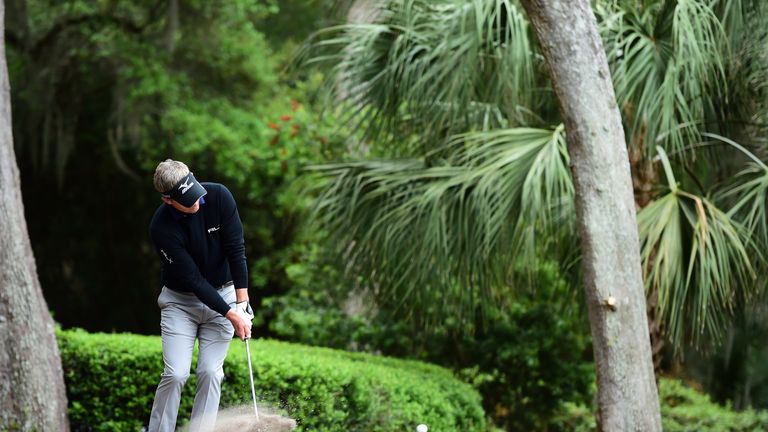 Joint first-round leader Luke Donald experienced a more difficult second round in South Carolina on Friday
