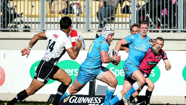 Ulster's Luke Marshall on the attack in the win over Zebre