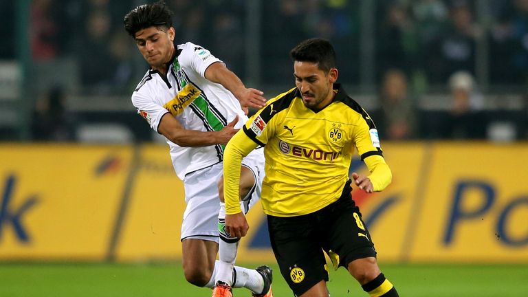 Mahmoud Dahoud, Ilkay Gundogan, Borussia Moenchengladbach v Borussia Dortmund