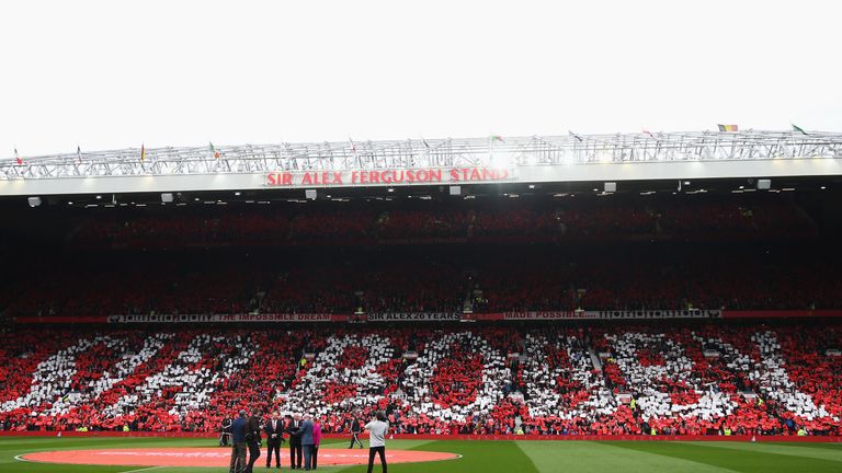 Manchester United fans show their appreciation as Sir Bobby Charlton is honoured at Old Trafford