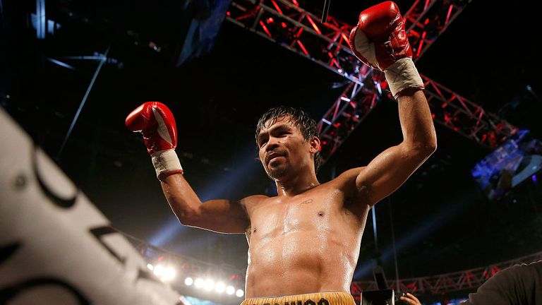 Manny Pacquiao celebrates victory for what could be the last time 