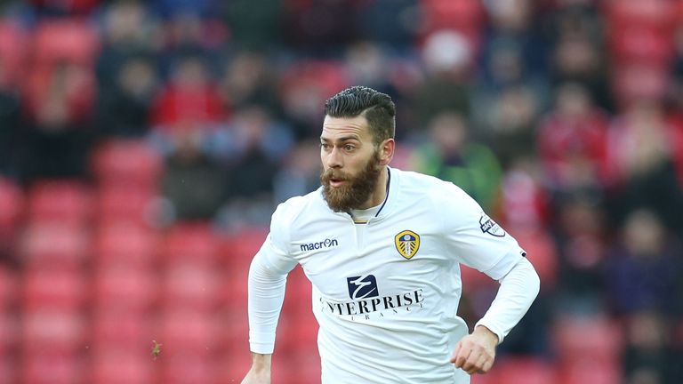 Leeds United's Italian striker Marco Antenucci runs with the ball