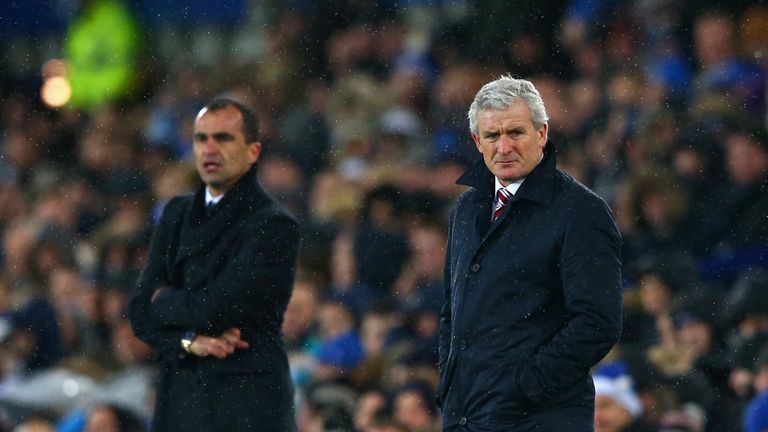 Mark Hughes has distanced himself from suggestions that he is being lined up for the Everton job