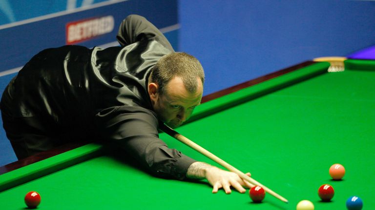 Mark Williams during day two of the Betfred Snooker World Championships at the Crucble Theatre, Sheffield.