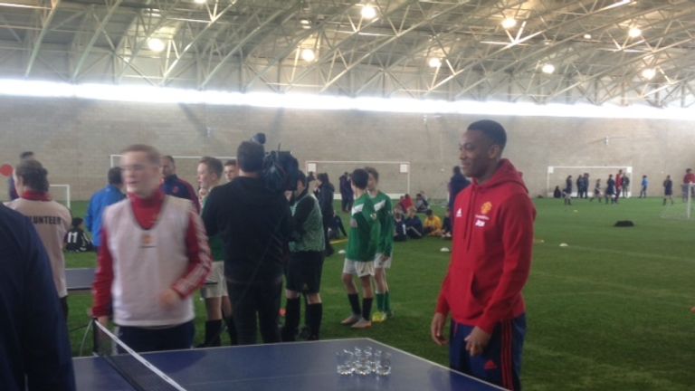 Anthony Martial joined Manchester United team-mates at the club's Foundation event