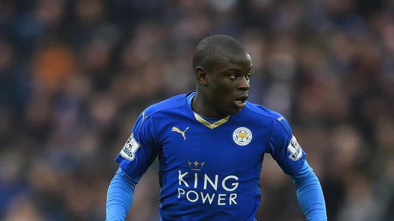 N'Golo Kante of Leicester City in action