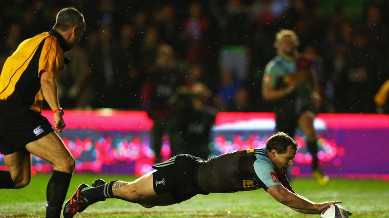 Nick Evans scored Quins' second try