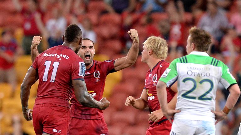 Nick Frisby of the Reds celebrates victory 