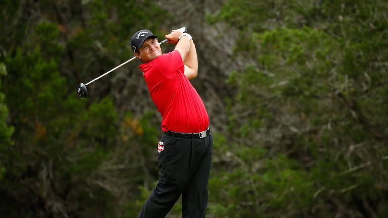 Patrick Reed tees off on the fifth hole during the final round of the Valero Texas Open at TPC San Antonio AT&T Oaks Course