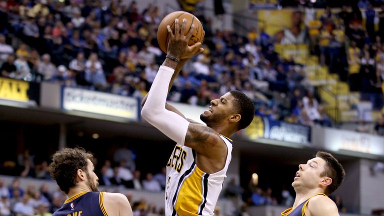 Paul George #13 of the Indiana Pacers