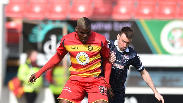 Partick Thistle's Mathias Pogba (left) and Paul Quinn