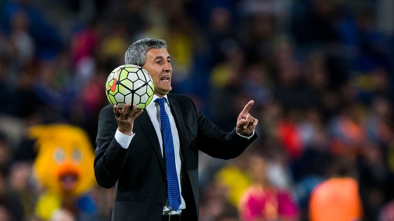 Head coach Quique Setien of UD Las Palmas