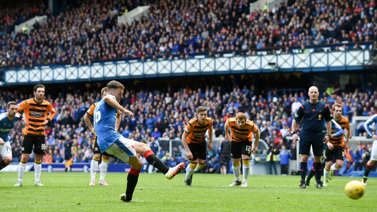 Andy Halliday misses from the penalty spot