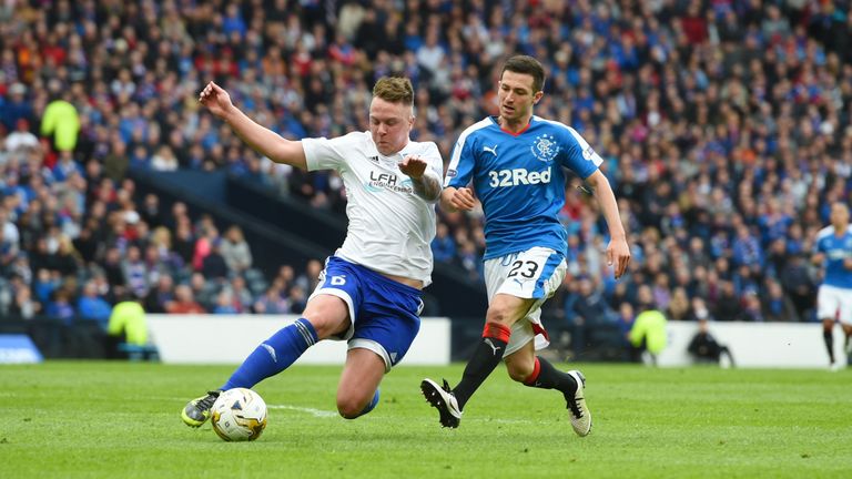 Ryan Strachan tangles with Jason Holt