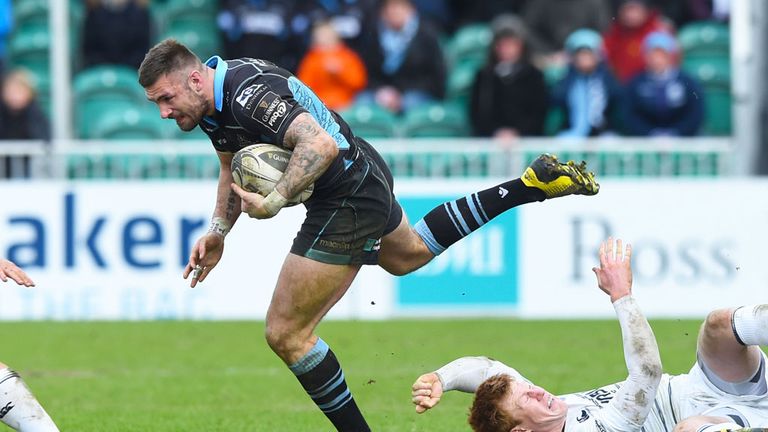 Winger Rory Hughes in action for Glasgow Warriors