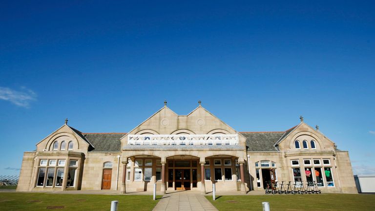 The clubhouse at Royal Troon Golf Club