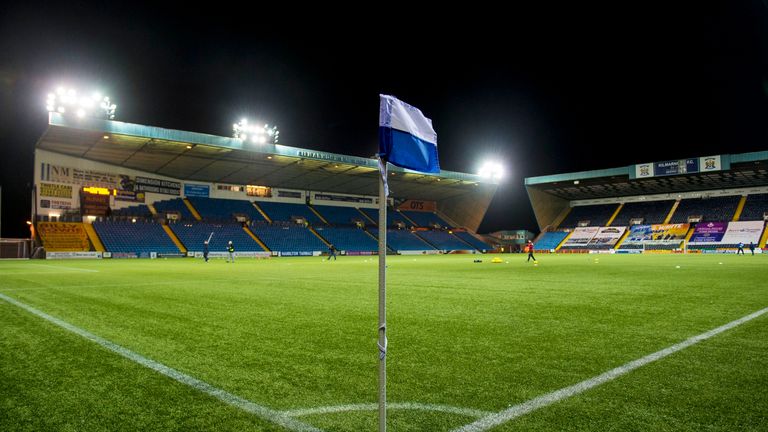 A general view of Rugby Park, Home of Kilmarnock FC 