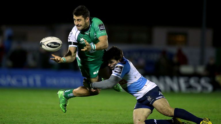 Connacht's Tiernan O'Halloran in action against Treviso