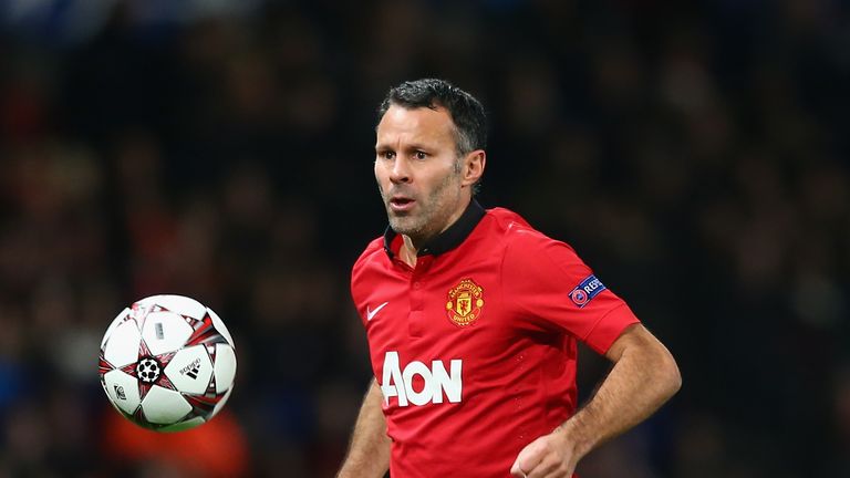 Ryan Giggs pictured here playing in the Champions League one month after turning 40